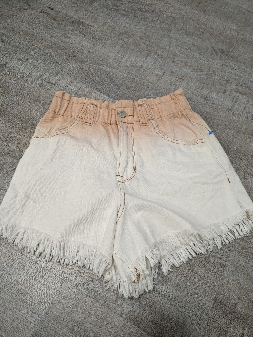 Vervet By Flying Monkey Super High Rise Paperbag Waistband Ombré Shorts Size XS